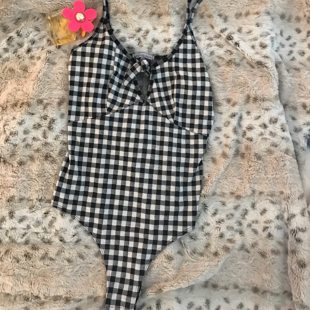 NWOTS REFORMATION inspired tie front body suit